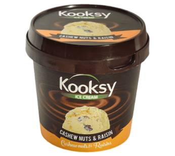 KOOSKY ICE CREAM CASHEW NUT & RAISIN NUT 125ML